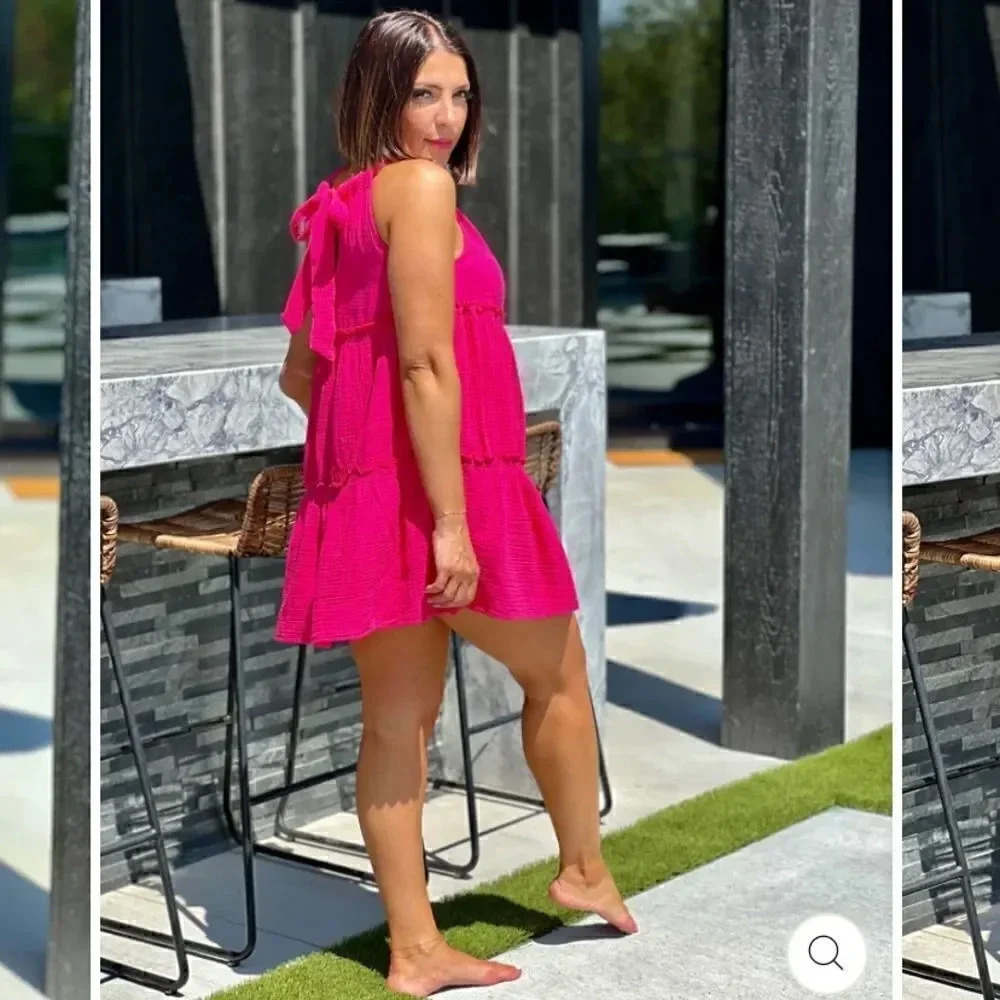 Magenta swing dress - Picture 4 of 4